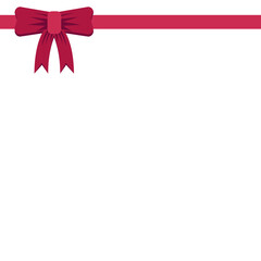 Obraz premium Red Ribbon Corner