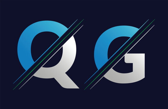 qg Letter logo design vector template.