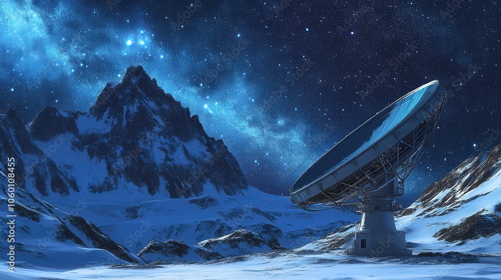 Poster discuss the significance of remote observatories in inaccessible regions.