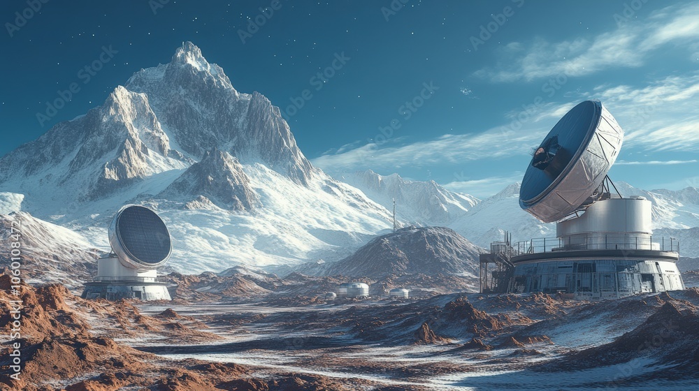Poster discuss the significance of remote observatories in inaccessible regions.