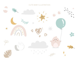 Cute baby illustration Collection