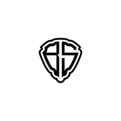 Fototapeta premium BS monogram logo design letter text name symbol monochrome logotype alphabet character simple logo