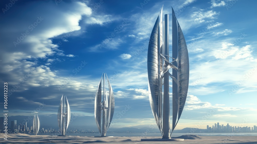 Poster wind turbine design has evolved with innovations like vertical-axis turbines.