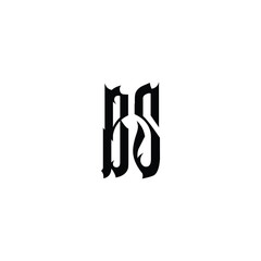 Obraz premium BS monogram logo design letter text name symbol monochrome logotype alphabet character simple logo