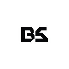 BS monogram logo design letter text name symbol monochrome logotype alphabet character simple logo