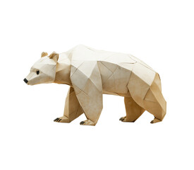 origami of a bear transparent background 
