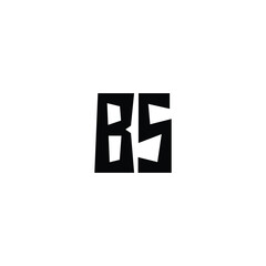 Obraz premium BS monogram logo design letter text name symbol monochrome logotype alphabet character simple logo