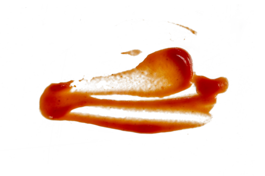 stroke of soy sauce splashing on white