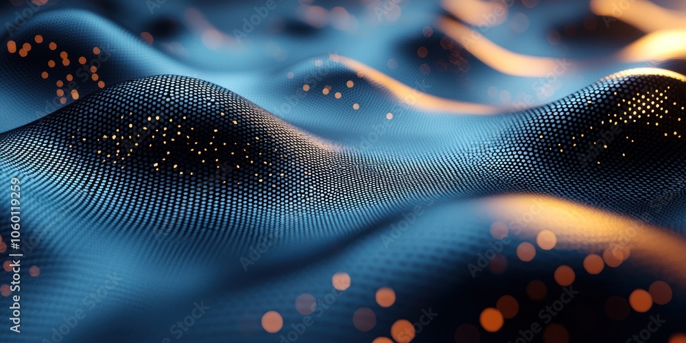Aufkleber abstract blue and orange pattern with bokeh lights