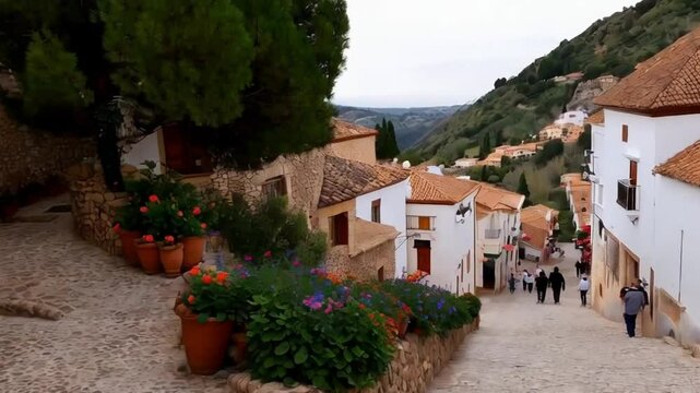 Stroll through the charming streets of Pampaneira, a picturesque village in the Alpujarra region of Granada, showcasing its traditional beauty.