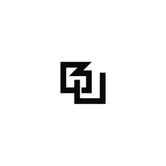 BU monogram logo design letter text name symbol monochrome logotype alphabet character simple logo