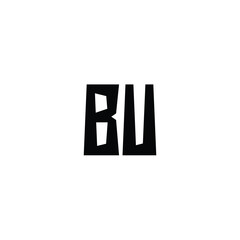 BU monogram logo design letter text name symbol monochrome logotype alphabet character simple logo