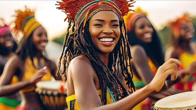 Juneteenth and african liberation day concpet. Juneteenth Parade and Festival. Black History Month