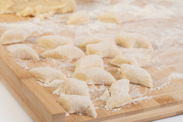 Homemade potato dumplings, traditional polish kopytka