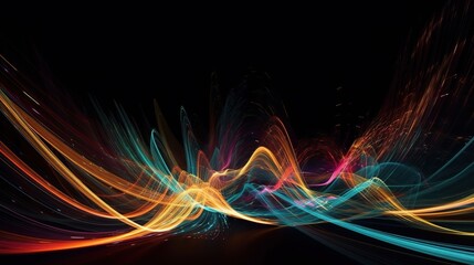 Obraz premium Colorful Light Trails in Abstract Pattern