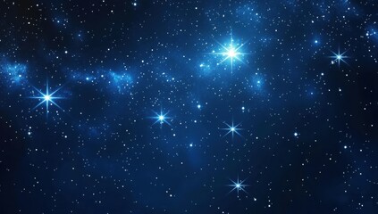 Space Galaxy with Stars, Nebulas, and Planets in a Vast Universe Background