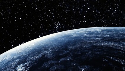 Space Galaxy with Stars, Nebulas, and Planets in a Vast Universe Background