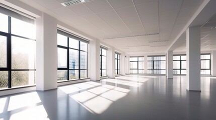 Fototapeta premium Bright Modern Office Space with Ample Natural Light