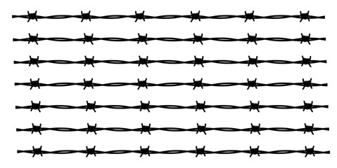 vector a barbed wire street