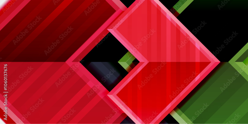 Poster Arrow symbols created with 3d effects and line texture geometric abstract background