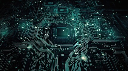 Abstract Futuristic Circuit Board Background