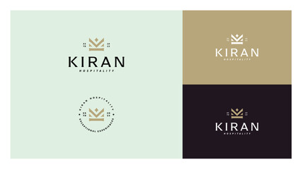Luxury crown hospitality logo design