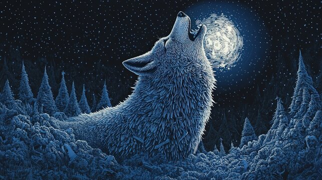 mosaic art wolf