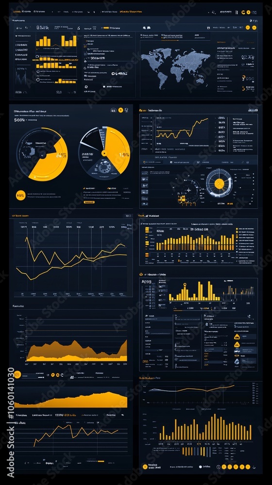 Poster a financial dashboard displaying interactive charts where value, cost, price, and return are clearly