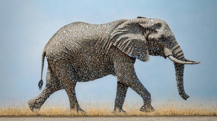 Fototapeta premium An artistic representation of an elephant