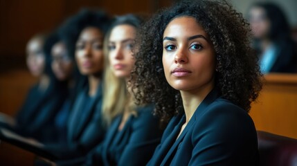 Obraz premium Woman in Courtroom.