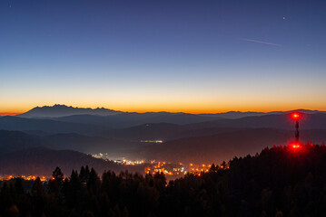 Muszyna, Beskid Sądecki, nocne zdjęcia, niebo gwiazdy © Maciej G. Szling
