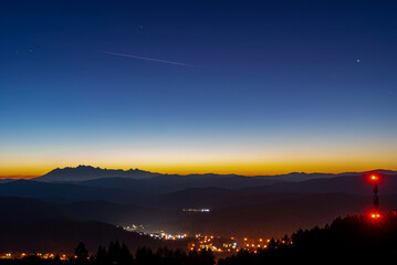 Muszyna, Beskid Sądecki, nocne zdjęcia, niebo gwiazdy © Maciej G. Szling