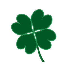 Illustration of a four-leaf clover meaning good luck.
