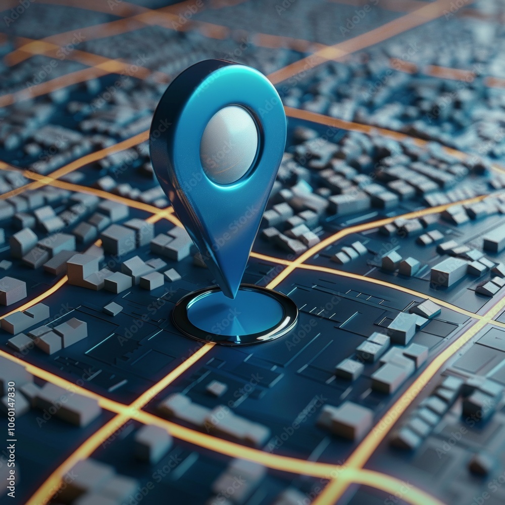 Poster road map of blue location pin icon symbol or gps travel route navigation marker and transportation p