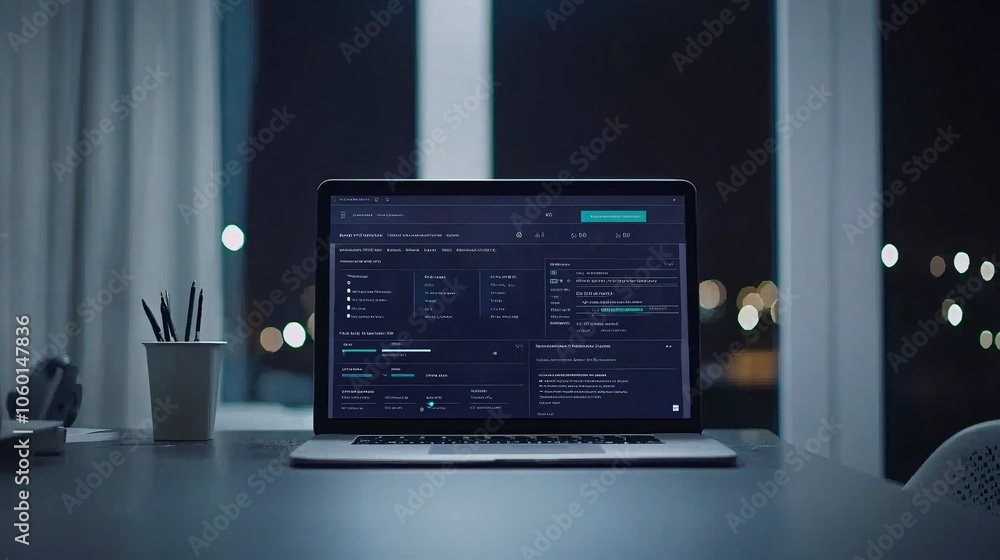 Poster a laptop screen displaying a comparison between value and premium costs, with ample copy space on th