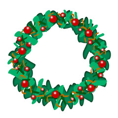 A wall-mounted Christmas tree or Christmas wreath that can be decorated on the wall.