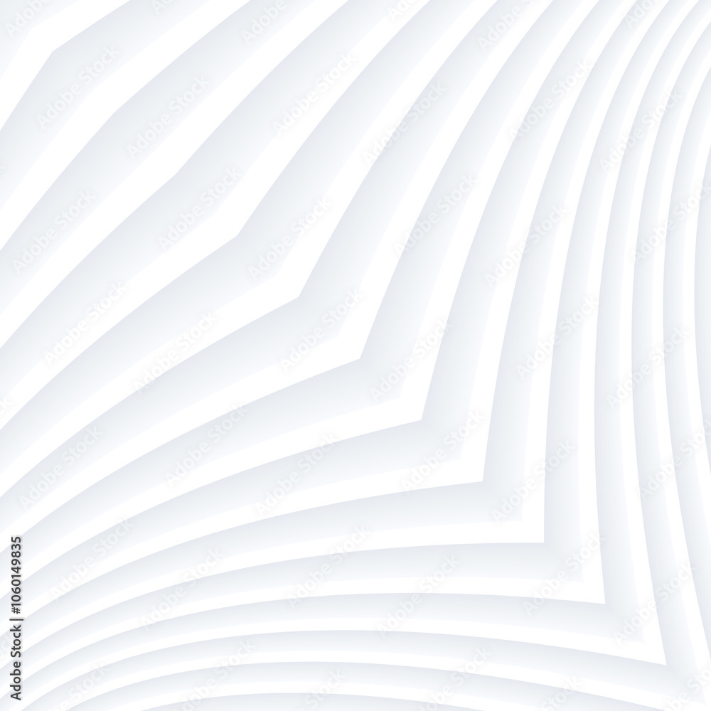 Aufkleber abstract white background with 3d lines pattern, minimal striped pattern illustration for business p
