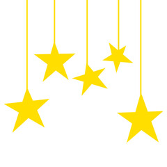 Obraz premium Illustration of stars of various sizes.