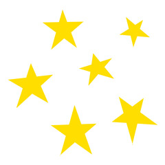 Obraz premium Illustration of stars of various sizes.