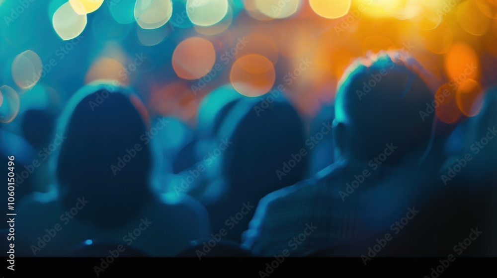 Poster the audiences expressions are concealed by the defocus of the camera adding an air of mystery to the
