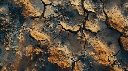 eroded soil  cracked and parched earth  Drought-affected land  barren landscape