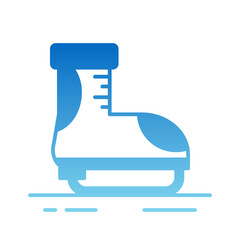 ice skate winter gradient fill icon