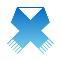scarf winter gradient fill icon