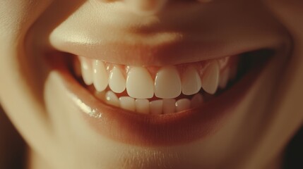 Beautiful White Teeth with Subtle Cracks