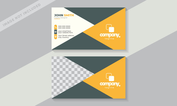 Clean professional business card design template, visiting card, corporate template.