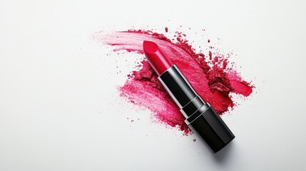 lipstick abstract brush strokes stain background texture pink red color 