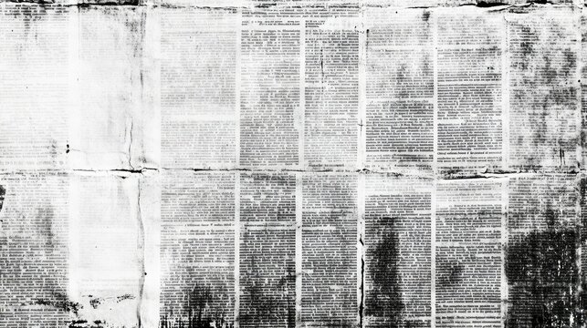 OLD NEWSPAPER BACKGROUND, BLANK GRUNGE PAPER TEXTURE,