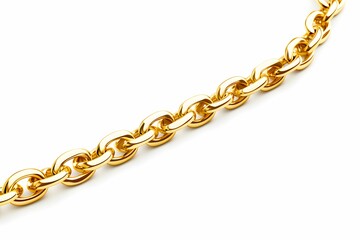 Obraz premium A close-up view of a shiny, golden chain with intertwined links, showcasing its polished finish and luxurious appearance.
