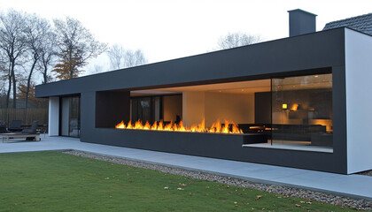 Obraz premium Minimalist and unique interior design in the house