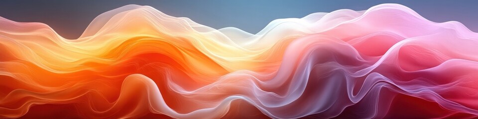 Obraz premium Abstract waves of color blending in a smooth gradient.